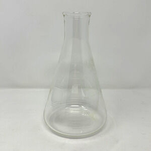PYREX No. 4980 1000mL Glass Erlenmeyer Flask Stopper No. 9 Lab Preowned